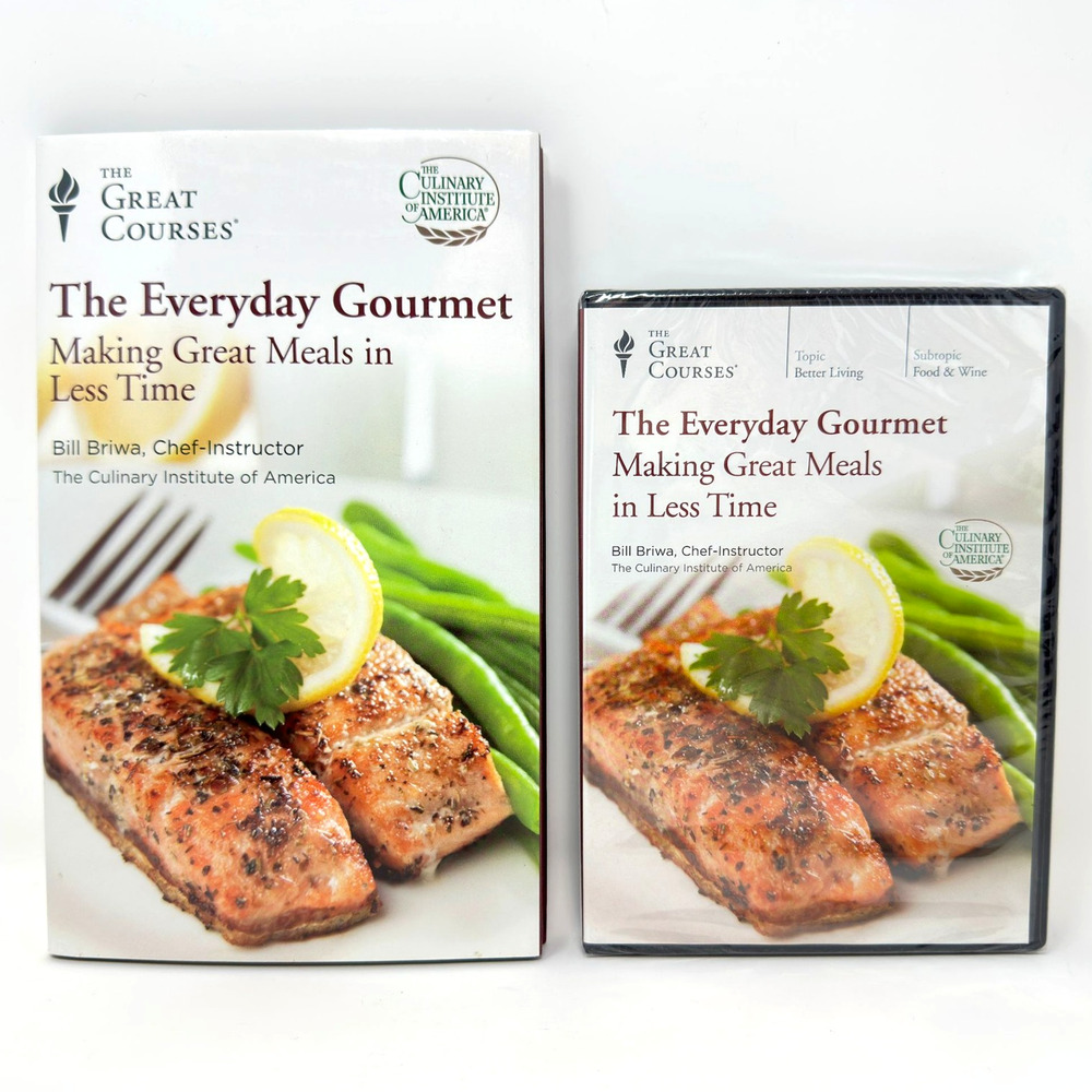 The Great Courses Everyday Gourmet Making Great Meals in Less Time DVD & HC Book